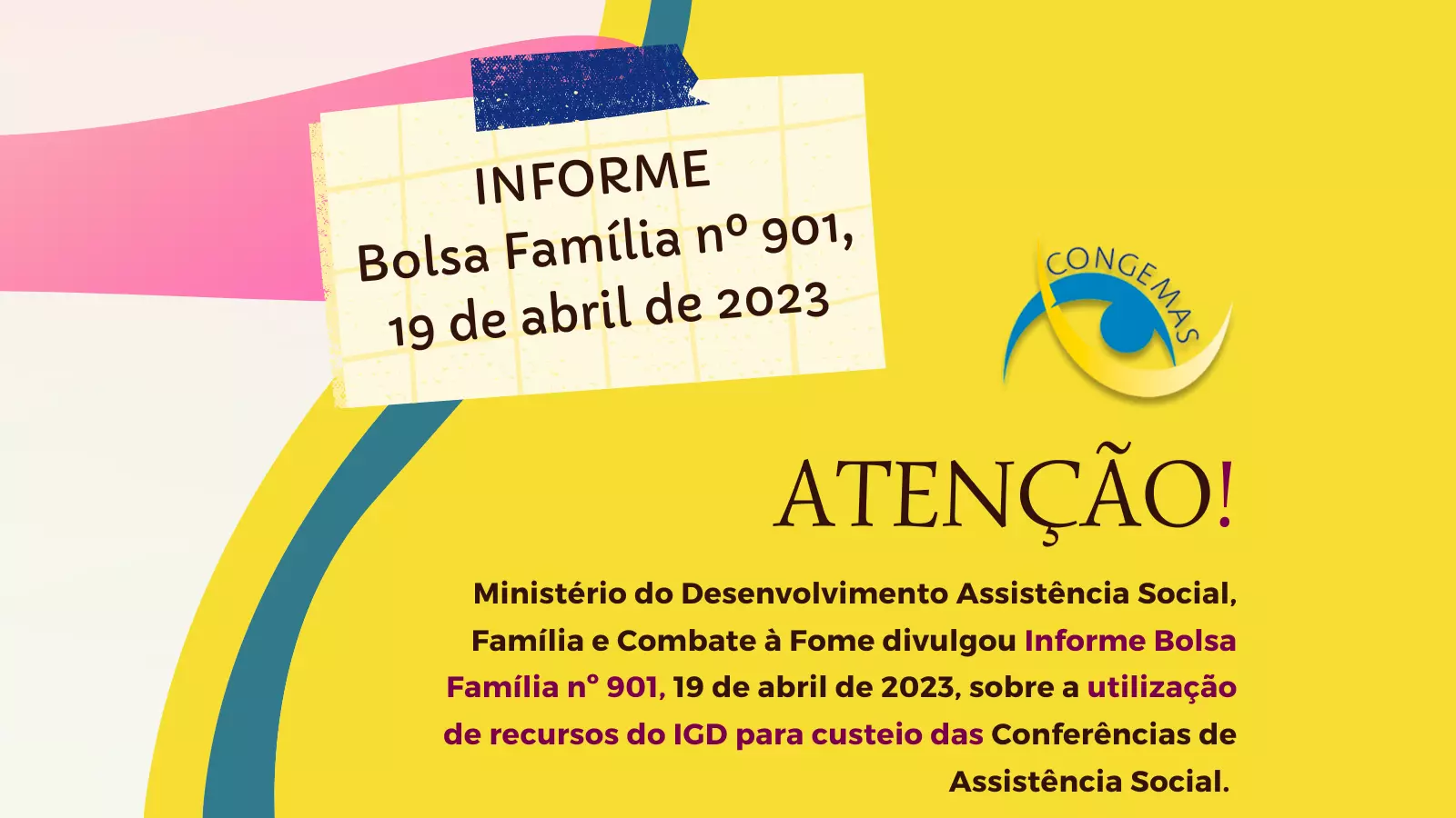 Informe Bolsa Família nº 901, de 19 de abril de 2023